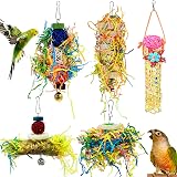 Heyu-Lotus 5 Pack Bird Shredding Toys for Small Parrots and Budgies view 1