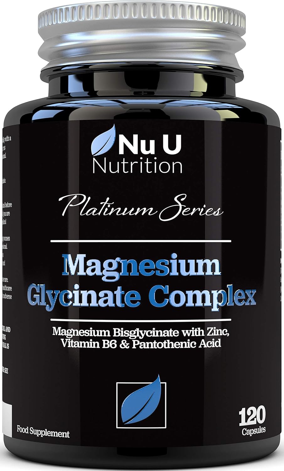 Magnesium Glycinate Complex with Vitamin B6, Zinc & Pantothenic Acid, 120 Vegan Capsules