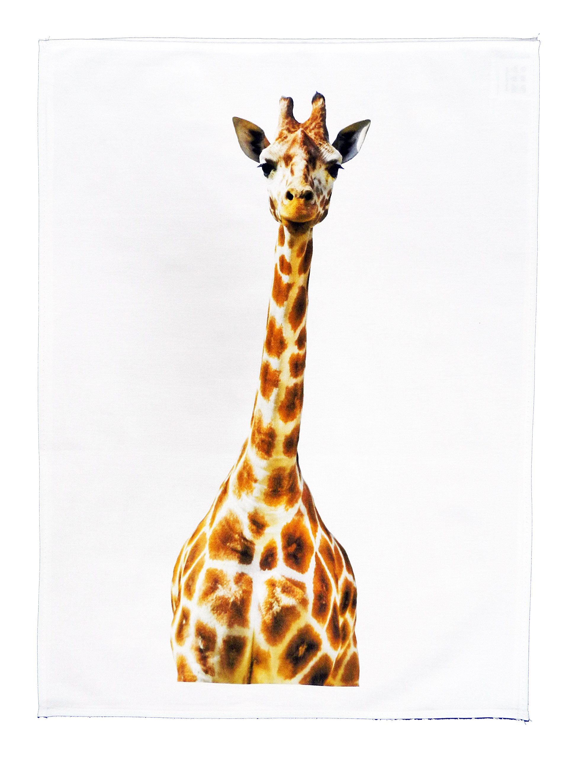 Half a Donkey Classic Giraffe Head on Large Cotton Tea Towel