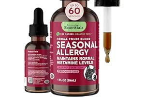Animal Essentials Seasonal Allergy Herbal Supplement for Dogs & Cats, 1 fl oz - Made in The USA, Sweet Tasting Allergy Relief