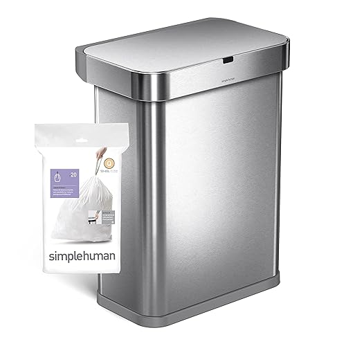 simplehuman Code Q 60 Count, Dispenser Pack Custom Fit Liners - Main Image