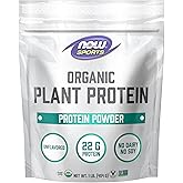 Now Sports Organic Plant Protein, Unflavored, Vegan Powder, 1 lb.