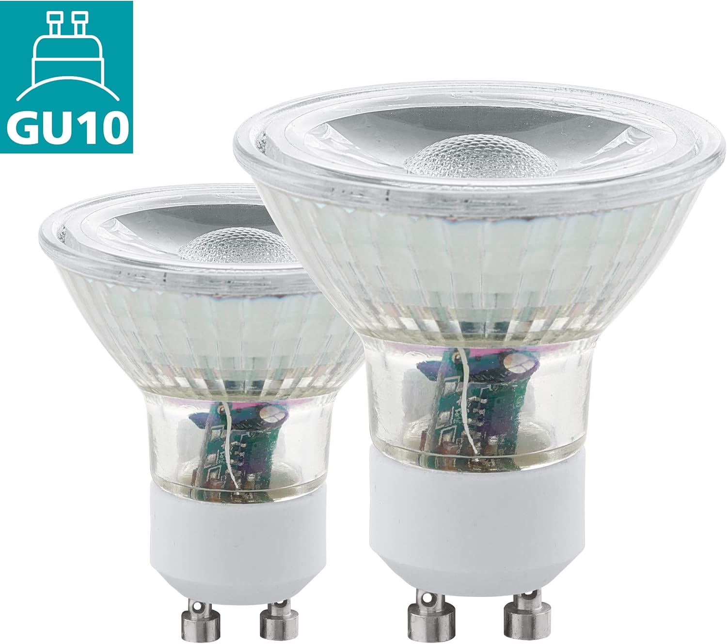 Eglo Light Bulbs, Set of 2, GU10, LED, COB, 3000 K, 3.3 W, 240 Lumen