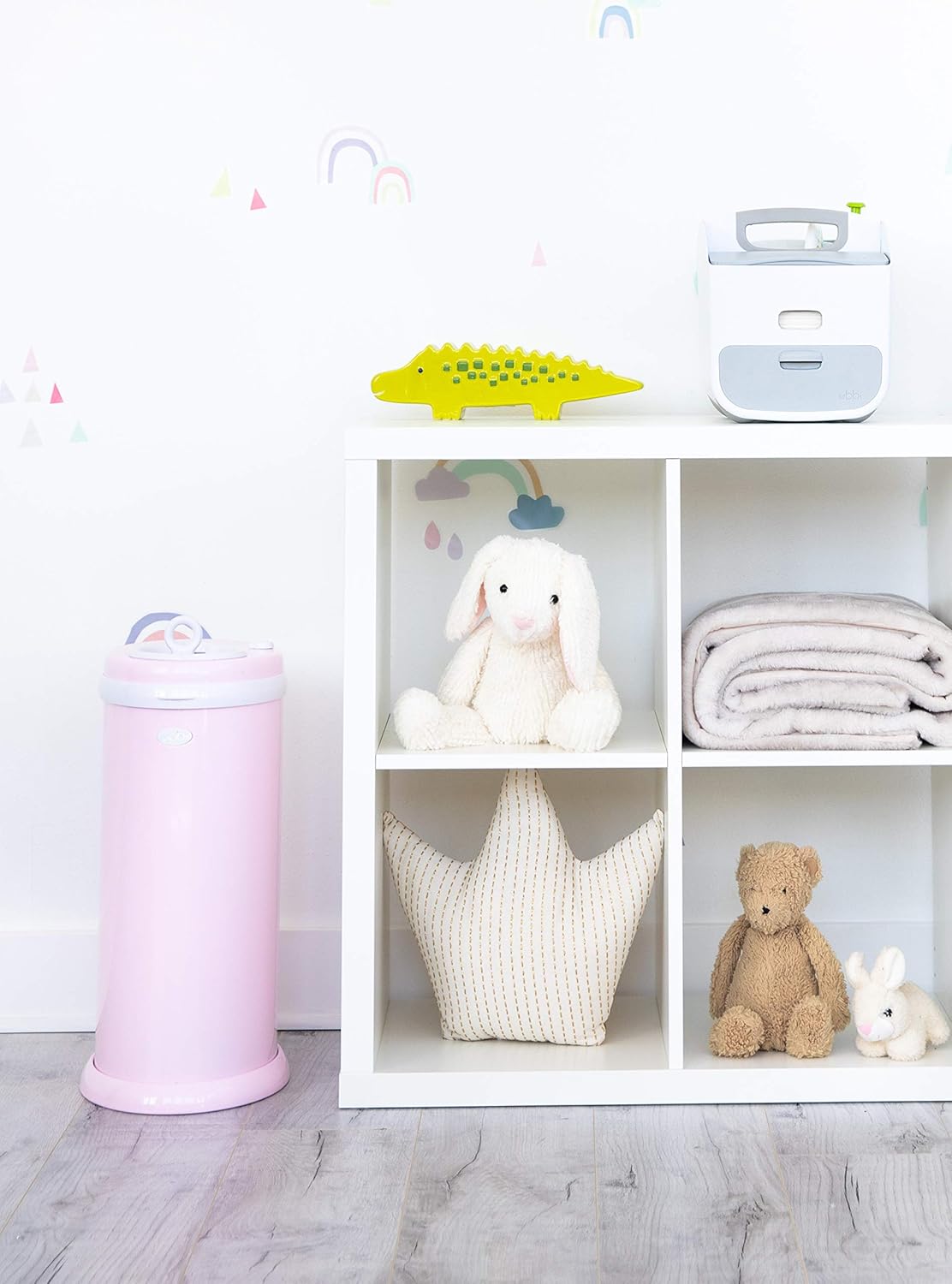 Ubbi Steel Odor Locking, No Special Bag Required Money Saving, Awards-Winning, Modern Design, Registry Must-Have Diaper Pail, Pink: Baby
