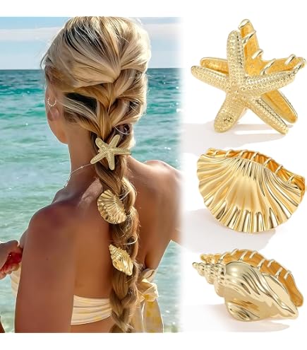 Amazon.com : 3pcs Starfish Hairpins, Elegant Rhinestone 