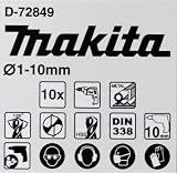 Makita D-72849 HSS TiN Drill Bit Eco Set 10 Piece view 5
