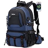 Nerlion 40L Hiking Backpack Travel Backpack for Men Women Camping Waterproof Outdoor Hiking Daypack Lightweight Backpack (Blue)
