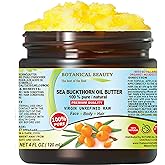 Botanical Beauty SEA BUCKTHORN OIL BUTTER Pure Natural Virgin Unrefined RAW for FACE SKIN BODY HAIR NAILS, vitamin C (4 Fl Oz)
