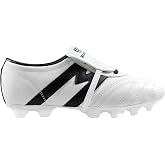 Manriquez Adult Soccer Cleats Cowhide Leather White/Black Firm Ground