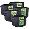 VIVOSUN 5-Pack 30 Gallons Heavy Duty Thickened Nonwoven Fabric Pots Grow Bags with Handles