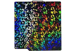 IdeaFormer-3D Rainbow Confetti PEF+Galaxy PEY Build Plate for Bambu Lab X1 X1C X1E P1P P1S A1, Double Sided Textured PEF+PEY 