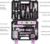 Enventor Pink Tool Kit Set 108Pcs Women’s Hand Tool with Storage Toolbox view 2