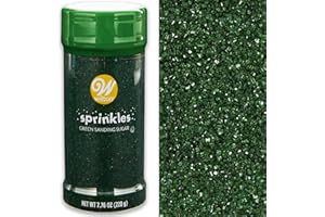 Wilton Green Sanding Sugar Sprinkles, St. Patrick's Day Dessert Toppers, Shamrock Color Sprinkles, Sparkling Sprinkles Sugar Crystals for baking and Cookie Decorating, Cupcakes, King Cake, Icing, Kosher Sprinkles 7.76 oz