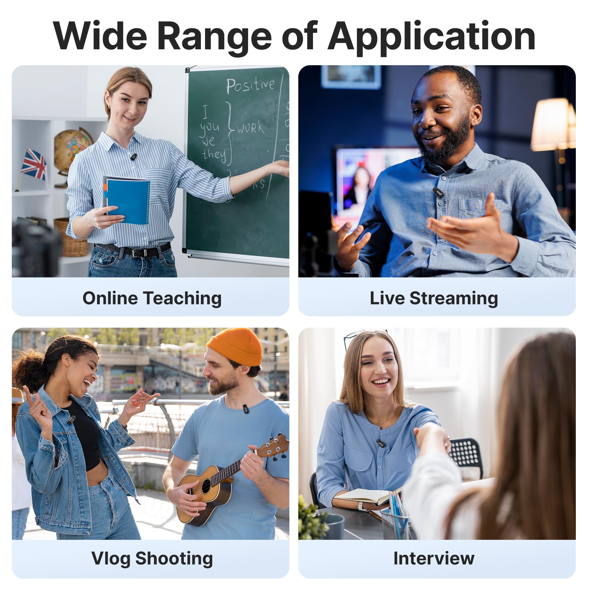 BOYA mini Wireless Lavalier Microphone for Android/Tablets/PC with USB C Plug,Noise Reduction,30H Battery Life with Charging Case,AI Voice Changer,Lapel Microphone Wireless for Video Recording Podcast