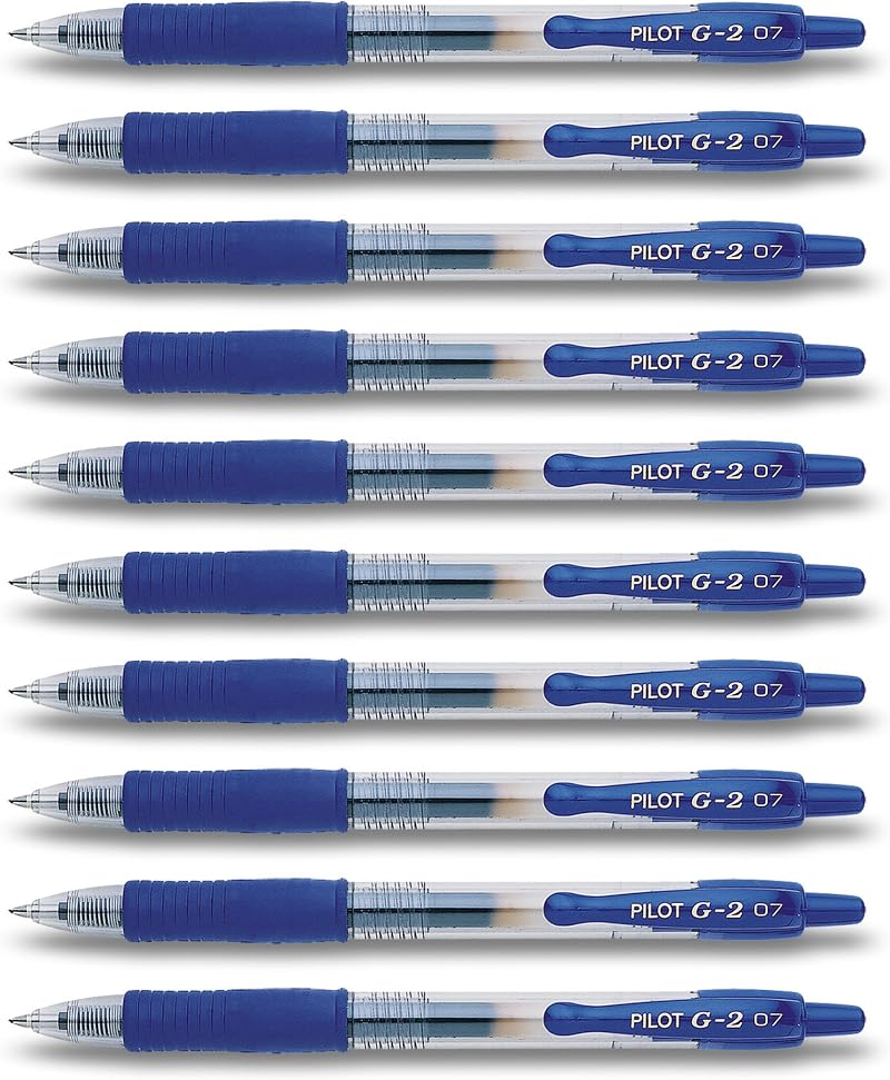 Pilot G2 Retractable Gel Pens Blue 10 Pack