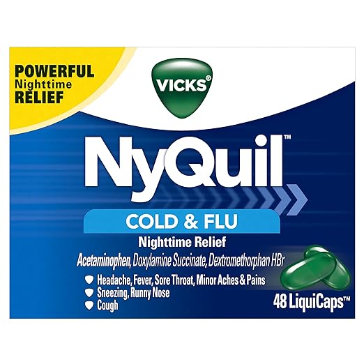 NyQuil Cough Cold and Flu Nighttime Relief