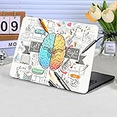 Funut for MacBook Air 13 Inch Case A1466 A1369 Release 2017-2010, Rubber Plastic Hard Shell Case Matte Coated Soft Touch Cover Fashion Style for MacBook Air 13.3 Inch A1466 A1369,Cartoon Brain
