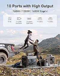 Anker SOLIX C800 Plus Portable Power Station, 1200W