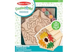 Melissa & Doug Created by Me! Birdhouse Build-Your-Own Wooden Craft KitDIY Bird House Kit for Kids