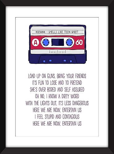 Get Amazon Com Nirvana Smells Like Teen Spirit Lyrics Unframed Print HD Get Wallpaper Amazon Com Nirvana Smells Like Teen Spirit Lyrics Unframed Print For iPhone
