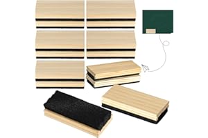 8 PCS Chalkboard Eraser Wooden Pine Felt Chalk Cleaner Duster Blackboard Whiteboard Office Home for Teachers Educators Engrav