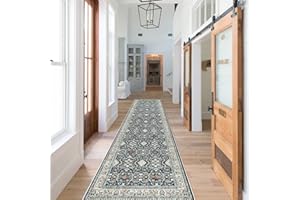 HY HAO YUN LAI Non Slip Runners for Hallways,Washable Long Ultra Soft Kitchen Runner Rug,Non Shedding Accent Farmhouse Runner Rugs (Black, 2 X 10)