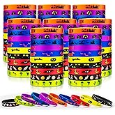 80 Pcs Halloween Silicone Bracelets - Trick or Treat Party Wristband - Gifts Prize for Party Decoration Accessories Goodie Bag Fillers Kids Supplies