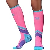 Zensah Tech+ Compression Socks - Knee High Running Socks for Sports, Travel, Made in Italy