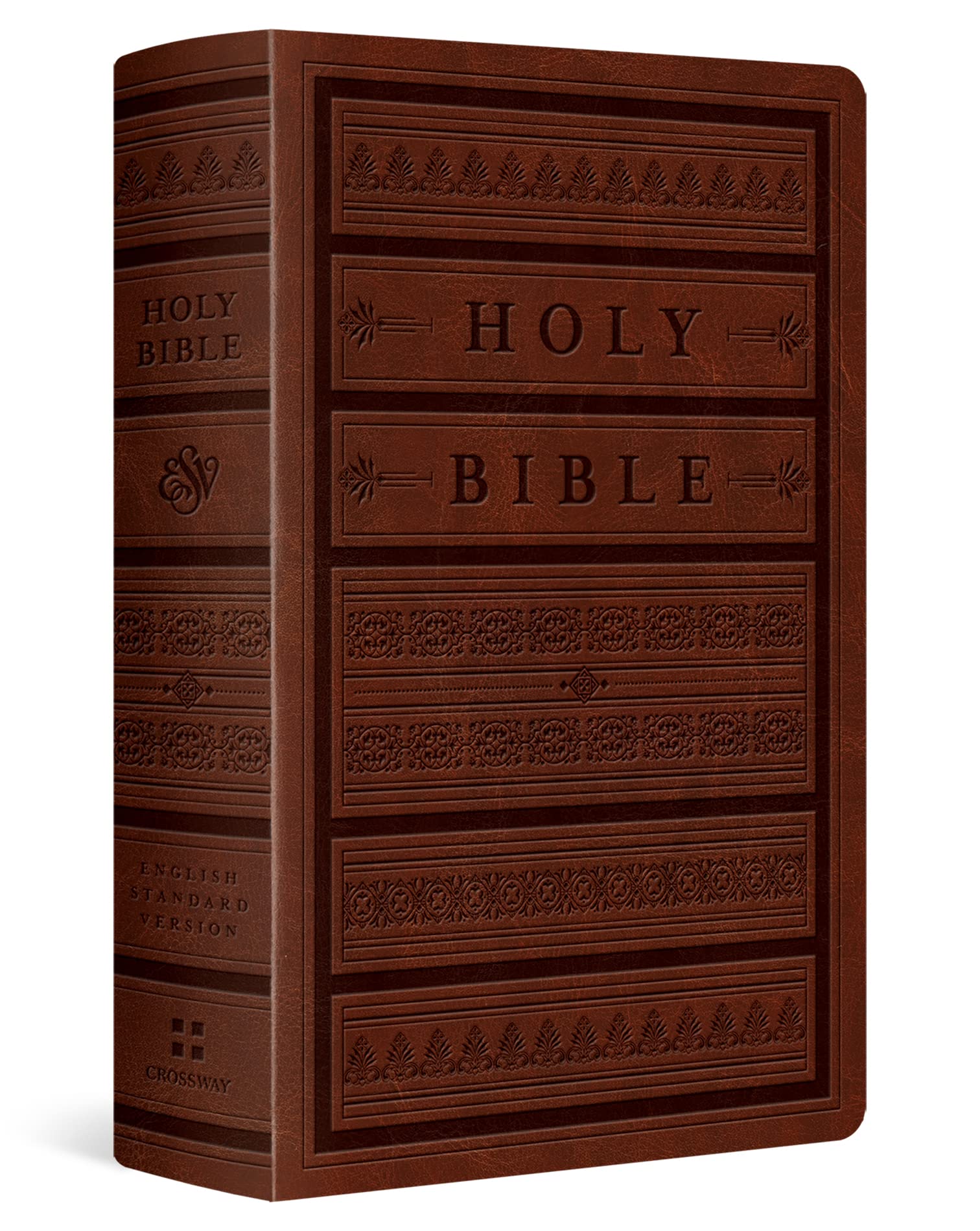 ESV Large Print Personal Size Bible (TruTone, Brown, Engraved Mantel Design) ESV Large Print Personal Size Bible (TruTone, Brown, Engraved Mantel Design) Imitation Leather