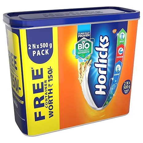 Standard Horlicks Health and Nutrition Drink-2x500 g (Classic Malt)