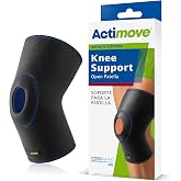 Actimove Sports Edition Knee Support Open Patella with Coolmax&reg; AIR Technology &ndash; Sleeve for Pain Management &ndash; for Strains, Sprains &amp; Swelling - Left/Right Wear &ndash; Black, Large