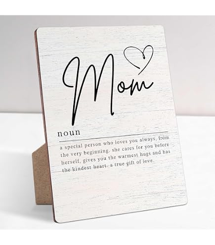Funny Desk Signs For Women Office - Rustic Wood Blessing Decor, Mother's Day Gift, Home Decoration (5.9x7.9 Inches)