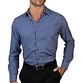 Nautica Slim Fit Long Sleeve Shirts for Men Dress Shirt Wrinkle Free 4-Way Stretch Polyester Cooling Technology