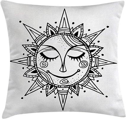 tyui7 Dibujado a Mano Verano Sol Ornamentales decoración Vintage Estilo