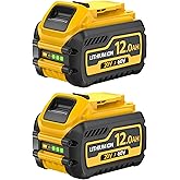 Sanltrinuvial Upgraded 2-Packs 12000mAh High Capacity Replacement for Dewalt 20V/60V Max Battery Compatible with DCB606 DCB609 DCB612 DCB200 DCB206 DCB207 Series Tools