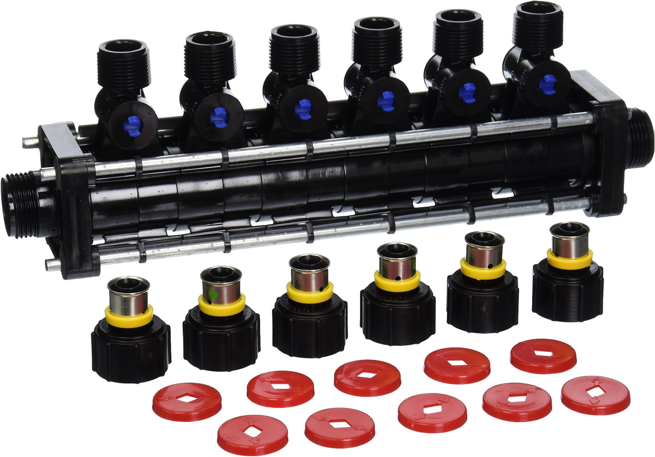 Viega 49063 PureFlow Minibloc Poly PEX Press 1/2-Inch to 6 Press No. of Outlets