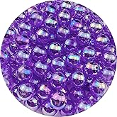 1000pcs Acrylic Round Beads - 6mm AB Colors Craft Beads with Holes for Earring Bracelet Necklace Key Chains Jewelry Making (Violet AB)