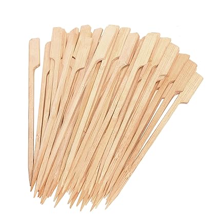 250 Holzspiesse, Fingerfood Spiesse, 18cm - Naturholzspieße 100% Bambus - Perfekt für Sommer Grillen, Grill/Schachlik, Pfanne