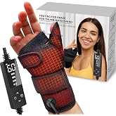 Electric Thumb &amp; Wrist Heating Pad for Hand Arthritis with 3 Heat &amp; 5 Timer Settings, Heated Wrist Wrap for Carpal Tunnel Syndromes, Tendonitis Left/Right Hand Pain Relief(S)