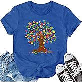 LBP Autism Awareness Shirt for Women Mental Health T-Shirt Be Kind Autism Tee Inspirational Tops