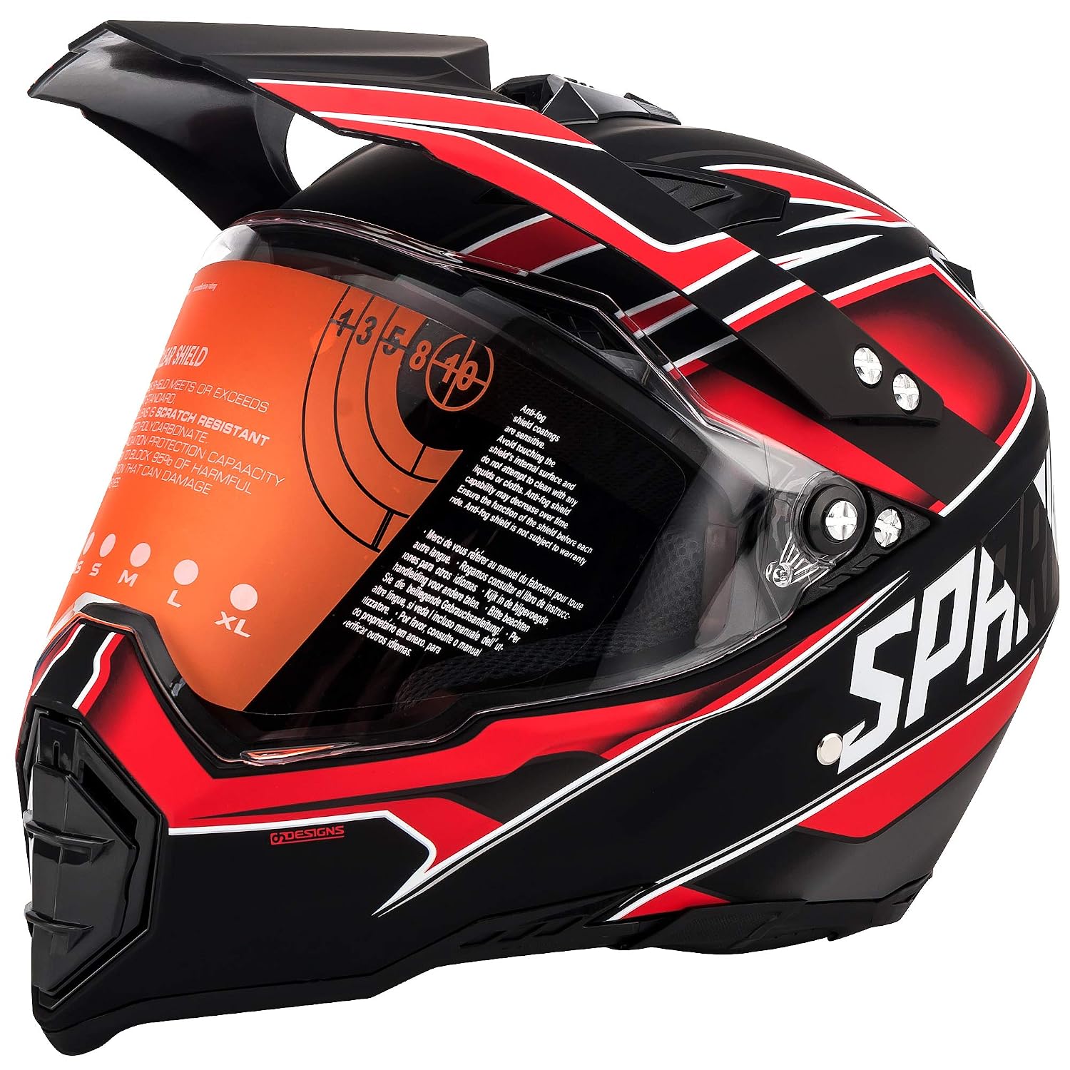 Casque Moto Cross Intégral ECE22.06 - Homme/Femme, ABS Léger, Pour Tout-Terrain