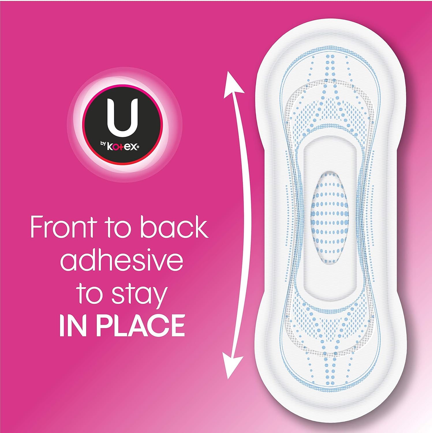 U by Kotex Security Ultra Thin Feminine Pads, Heavy Flow, Long, Unscented, 56 Count: Health & Personal Care