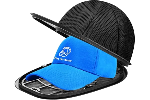 Eiito Hat Washer Cage,Hat Washer for Washing Machine,Baseball Hats Washers,Suitable for Adult and Kid's 1-Pack Black