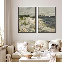 MUDECOR Framed Canvas Print Wall Art Coastal