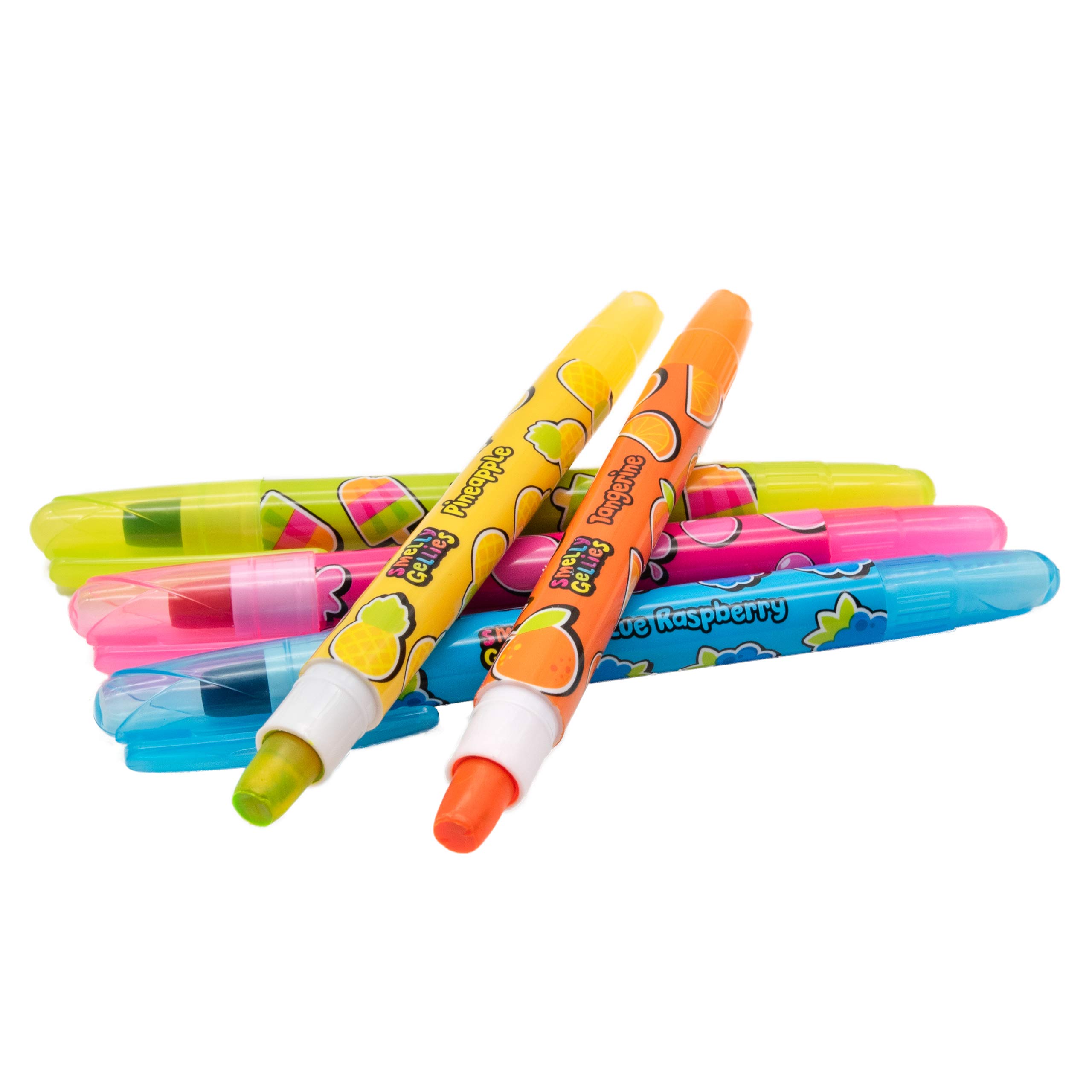 Smelly Gellies - Patented Gourmet Scented Glidewrite Gel Coloring Sticks, Crayons, Highlighters - 5 Count - Gifts for Kids