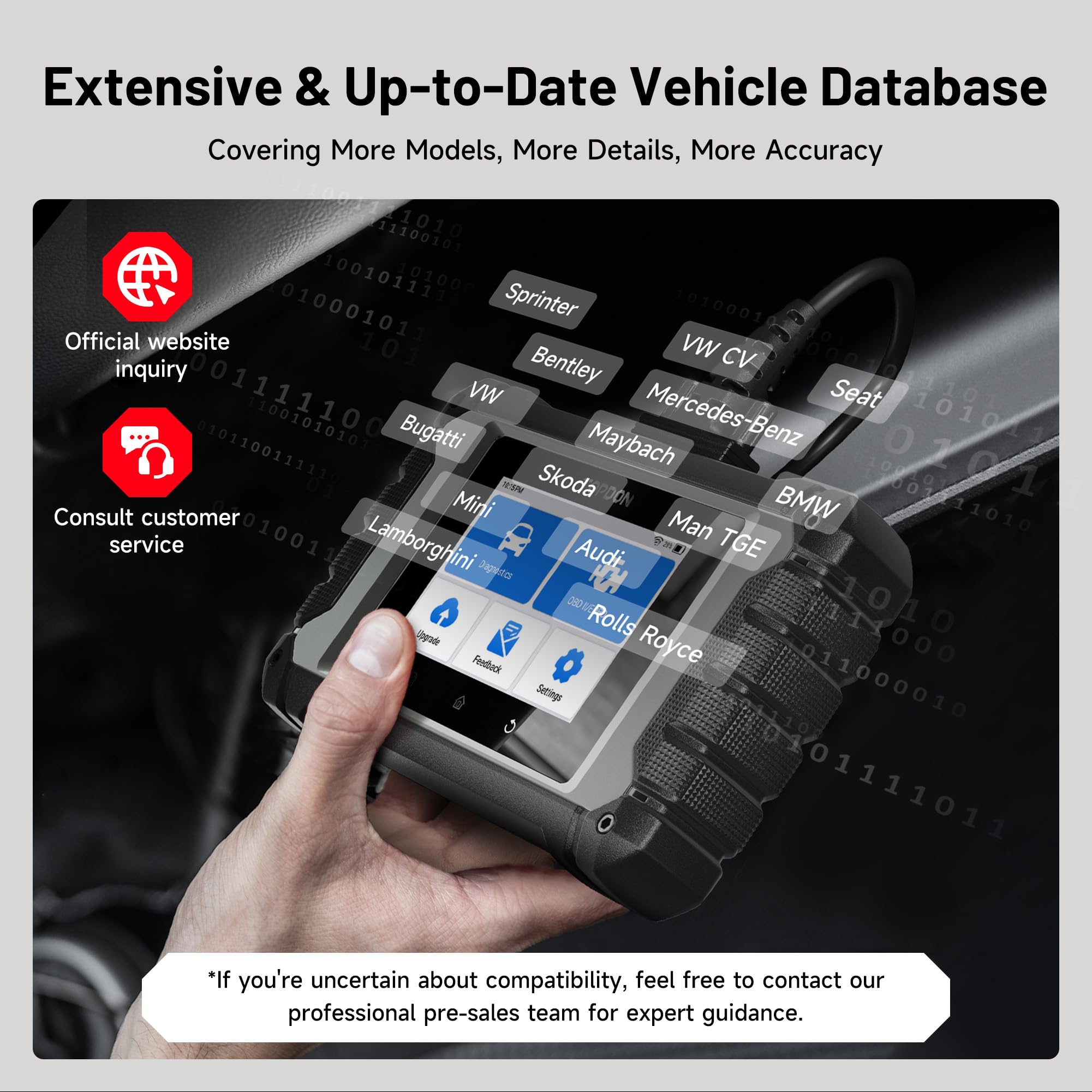 TOPDON OBD2 diagnosegerät Auto ArtiDiag EU für Mercedes-Benz/BMW/V.A.G nur, ECU Online Codierung, Bidirektionale Steuerung, Vollsystem Diagnose, Alle Resets-Funktionen, Lebenslange kostenlose Updates 4