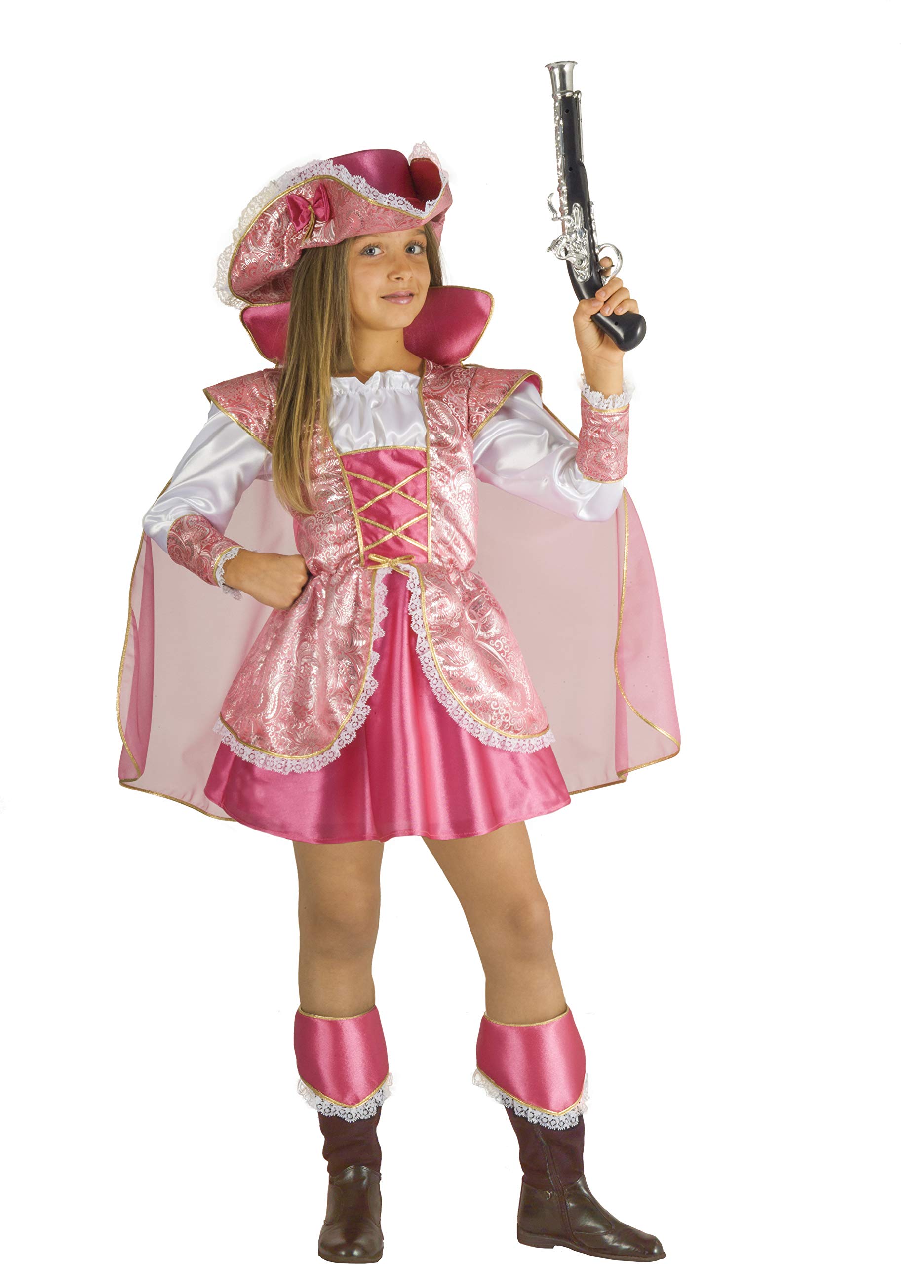 Ciao Pink piratess Girl Costume (Size 7-9 Years)