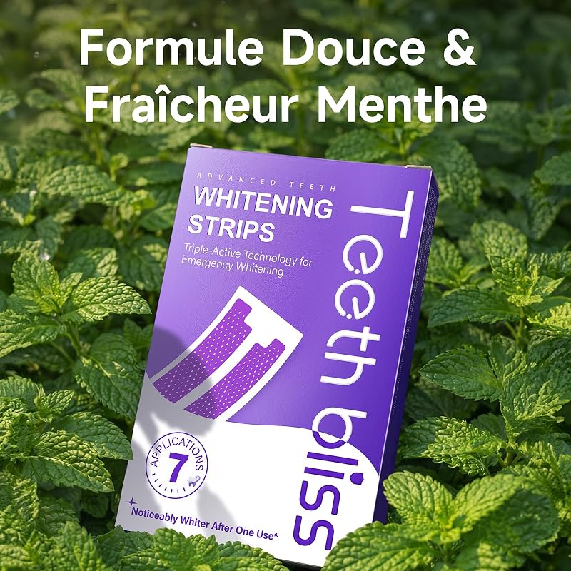 Bande Blanchiment Dentaire Violet, Bandes Blanchissantes pour Dents: 14 Bandes Violettes 7 Paires, Résultat Rapide, Élimine Taches Café/Thé/Vin/Cigarette, Idéal avant un Événement, Sûr pour l'Émail — photo 8 sur 8