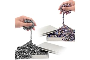 CHILVIL Magnetic Fidget Balls Adult Gift For Teen Boys, 1000pcs Color+ Black Weak Magnet Beads Toy Metal Ferrite Putty Quiet Office Desk Stress Anxiety Relief Item Cool Gadget Stuff Sensory Stones ADHD Autism