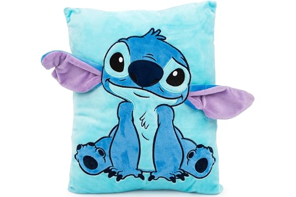 Disney Lilo & Stitch 3D Snuggle Pillow - Super Soft – Measures 15 Inches (Official Disney Product)
